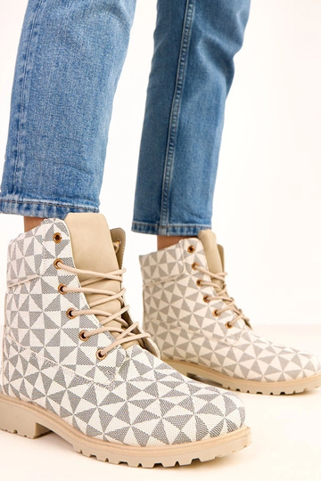 Bottes de travail beiges et...