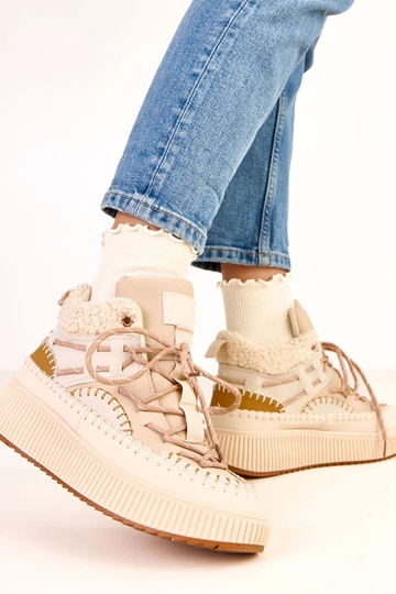 Bottes de neige beiges avec... 2