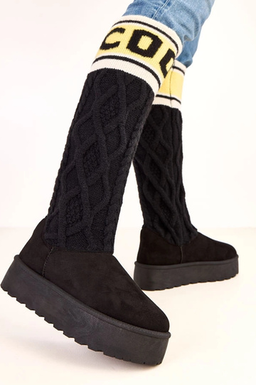 Schwarze Schneestiefel mit... 2