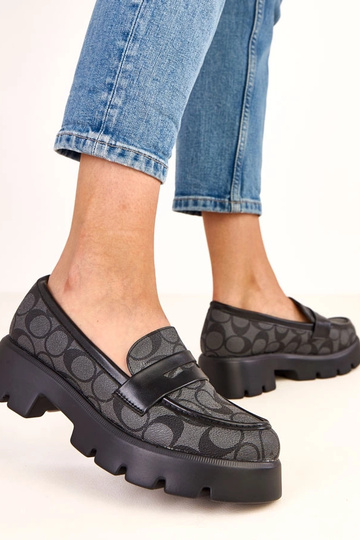 Zwarte mocassins met... 2