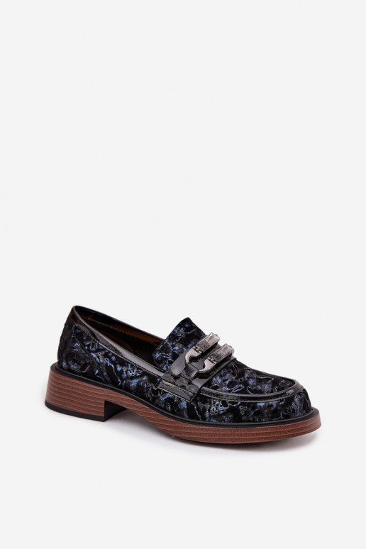 Leer Suède mocassins Dames Met sierlijk Detalem D&A MR52-178 zInart Leer Suède mocassins Dames Met sierlijk Detalem D&A MR52-178 zInart