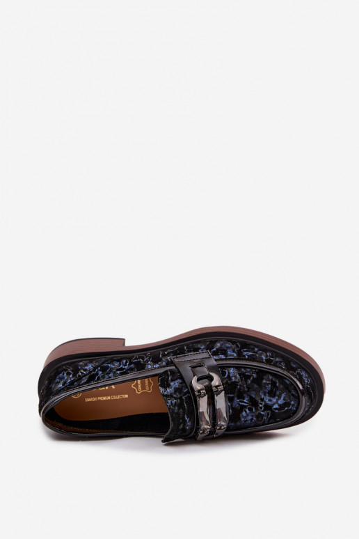 Leer Suède mocassins Dames Met sierlijk Detalem D&A MR52-178 zInart Leer Suède mocassins Dames Met sierlijk Detalem D&A MR52-178 zInart