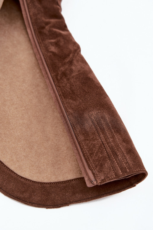 bottes style coÀ-boyActivéturalnego en daimu réchauffer Zazoo 4225 marron