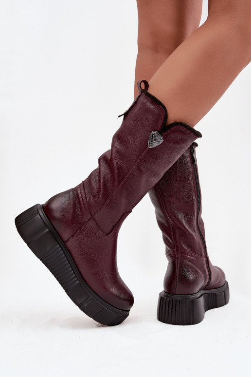 Dames Leer laarzen Met INol Zazoo 70121 bordeaux Dames Leer laarzen Met INol Zazoo 70121 bordeaux
