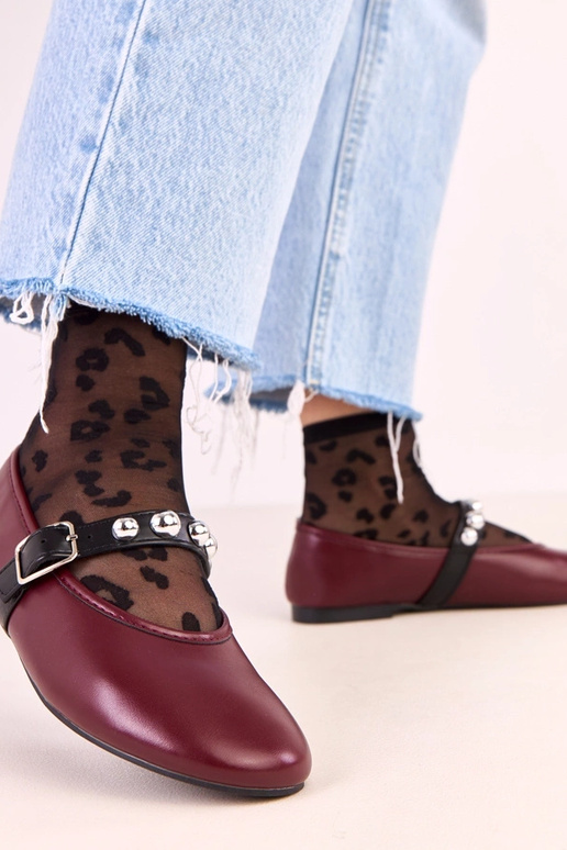 Donkerrode Faira ballerina's met... Donkerrode Faira ballerina's met...