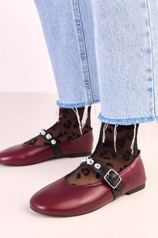 Dunkelrote Ballerinas Faira mit... Dunkelrote Ballerinas Faira mit...