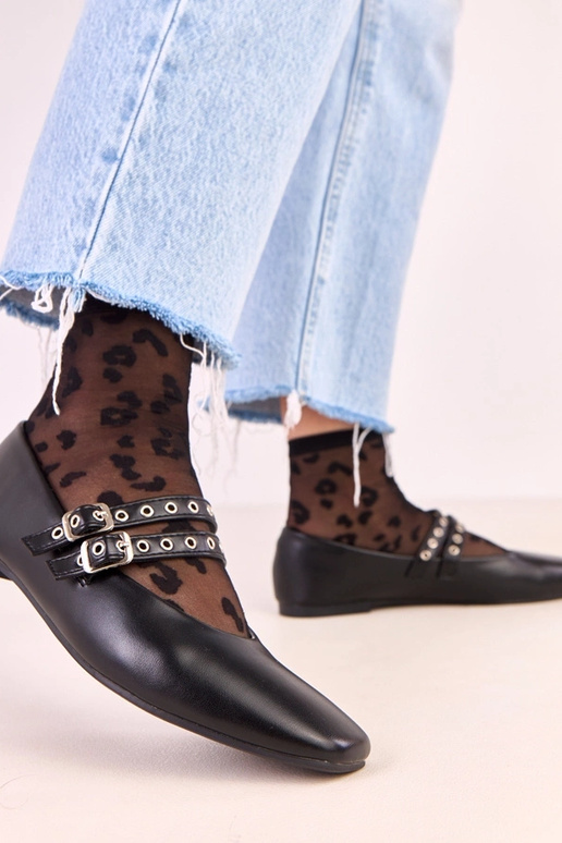 Schwarze Ballerinas Alfira mit... Schwarze Ballerinas Alfira mit...