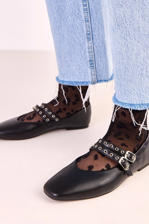 Zwarte Alfira ballerina's met... Zwarte Alfira ballerina's met...