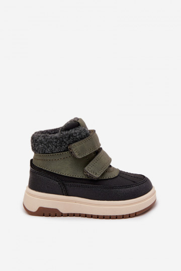 Bottes d hiver Bottes de neige pour enfants avec attaches adhésives vert-couleur noire Darlene 2