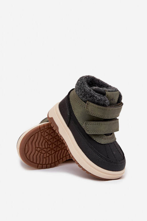 Bottes d hiver Bottes de neige pour enfants avec attaches adhésives vert-couleur noire Darlene Bottes d hiver Bottes de neige pour enfants avec attaches adhésives vert-couleur noire Darlene