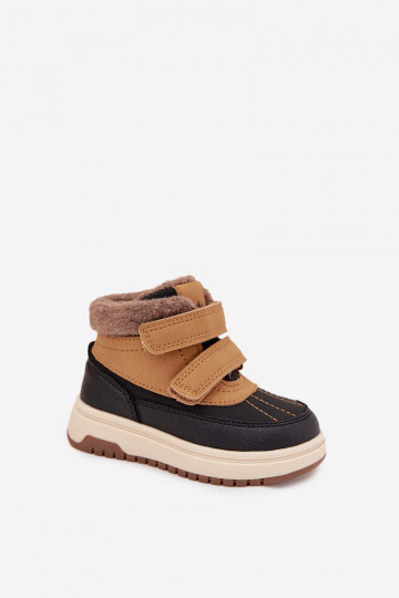 Bottes d hiver Bottes de neige pour enfants avec attaches adhésives marron Darlene