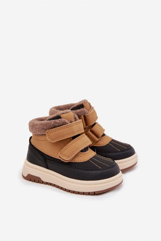 Bottes d hiver Bottes de neige pour enfants avec attaches adhésives marron Darlene Bottes d hiver Bottes de neige pour enfants avec attaches adhésives marron Darlene