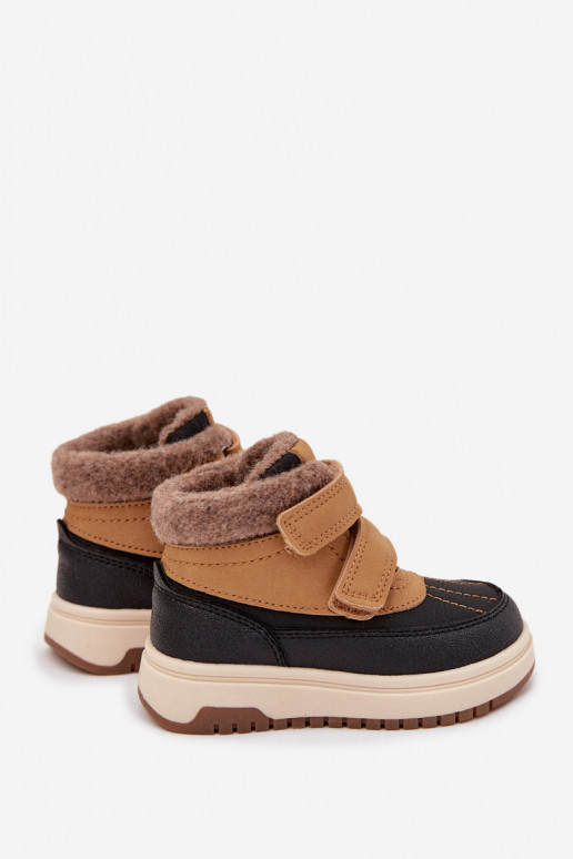 Bottes d hiver Bottes de neige pour enfants avec attaches adhésives marron Darlene Bottes d hiver Bottes de neige pour enfants avec attaches adhésives marron Darlene