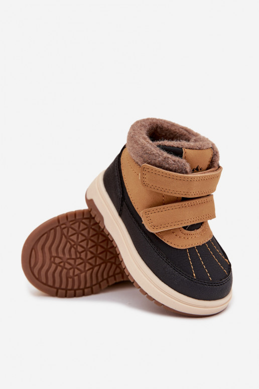 Bottes d hiver Bottes de neige pour enfants avec attaches adhésives marron Darlene Bottes d hiver Bottes de neige pour enfants avec attaches adhésives marron Darlene