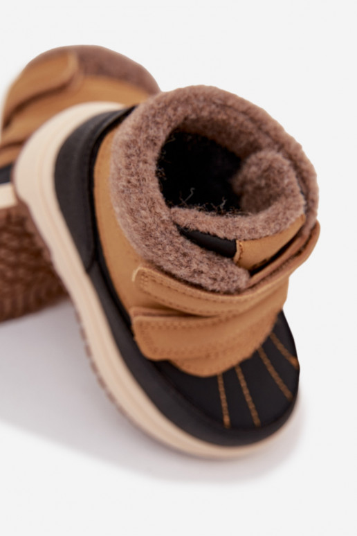 Bottes d hiver Bottes de neige pour enfants avec attaches adhésives marron Darlene Bottes d hiver Bottes de neige pour enfants avec attaches adhésives marron Darlene