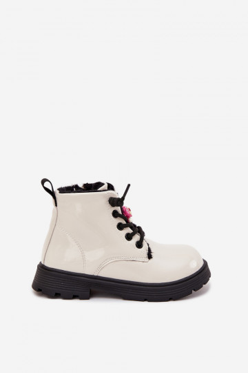 réchauffer Bottes Puéril avec effet vernisPrzypinką Nounours couleur blanche Jovellea 2