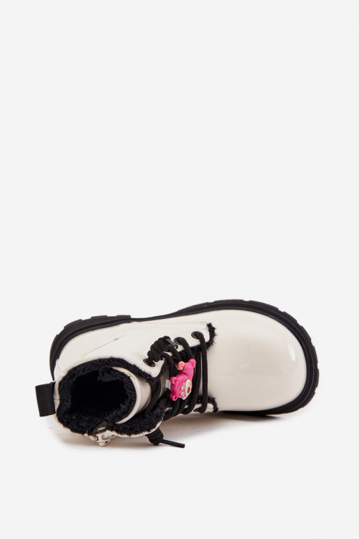 réchauffer Bottes Puéril avec effet vernisPrzypinką Nounours couleur blanche Jovellea réchauffer Bottes Puéril avec effet vernisPrzypinką Nounours couleur blanche Jovellea