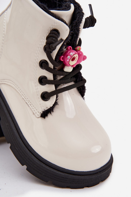 réchauffer Bottes Puéril avec effet vernisPrzypinką Nounours couleur blanche Jovellea réchauffer Bottes Puéril avec effet vernisPrzypinką Nounours couleur blanche Jovellea