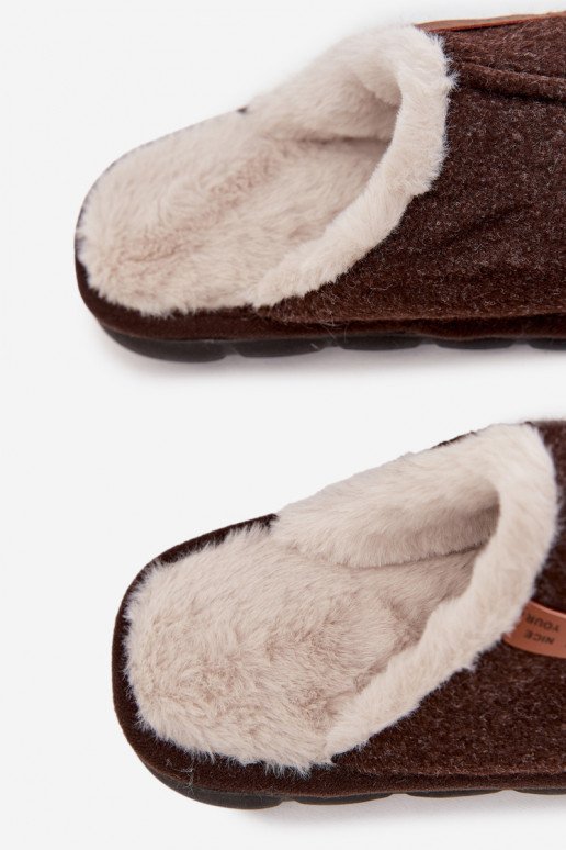 Slippers Het heeftnnen opInarmen met bont erin CzekoladoIne Darielle