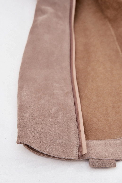 Peau en daim bottes style coÀ-boy réchauffer Zazoo 4224 couleur cappuccino Peau en daim bottes style coÀ-boy réchauffer Zazoo 4224 couleur cappuccino