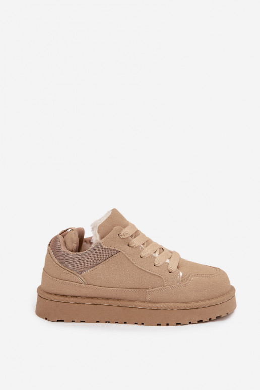 Sneakers Stilvollllschuhe Feminin sich Zuarm laufen mit Fell innen Beige Cyrissa Sneakers Stilvollllschuhe Feminin sich Zuarm laufen mit Fell innen Beige Cyrissa