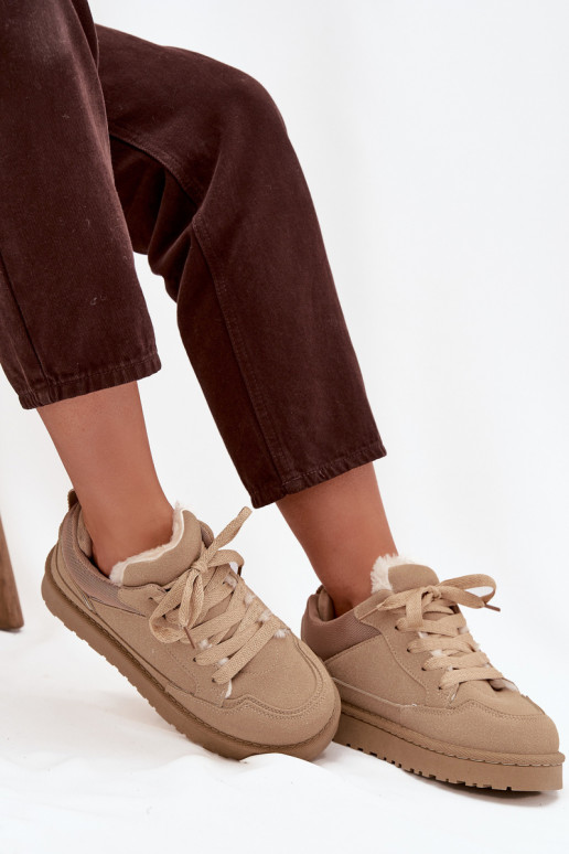 Sneakers Stilvollllschuhe Feminin sich Zuarm laufen mit Fell innen Beige Cyrissa Sneakers Stilvollllschuhe Feminin sich Zuarm laufen mit Fell innen Beige Cyrissa