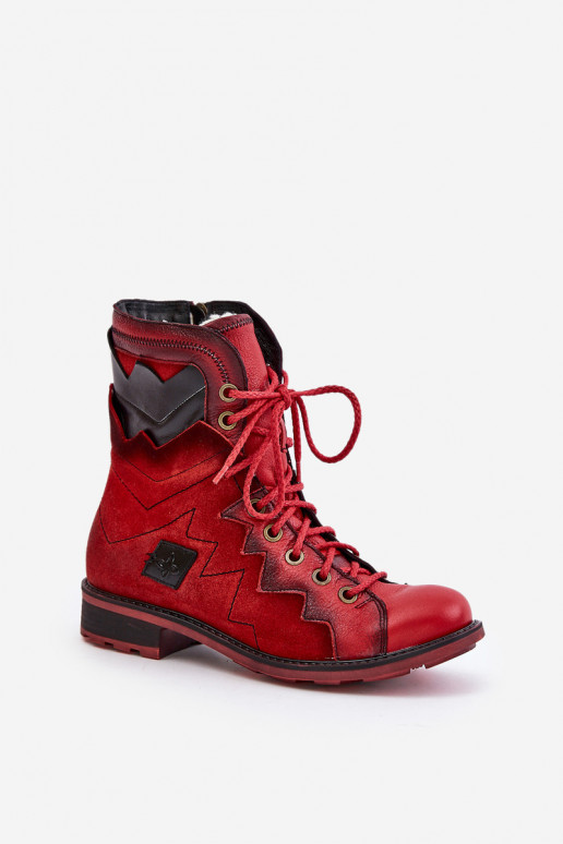 Haut sich Zuarm laufen Damenstiefel mit breiten Absätzen Es mussciejka 06106-08 rote Farbe Haut sich Zuarm laufen Damenstiefel mit breiten Absätzen Es mussciejka 06106-08 rote Farbe