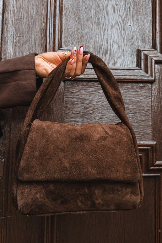 Skórzana van suèdeoIna Handtas CzekoladoIna Monelle Skórzana van suèdeoIna Handtas CzekoladoIna Monelle