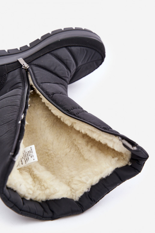 Feminin Schneestiefel Mit Dekoration Progress PROGJ-24-147 schZuarze Farbe