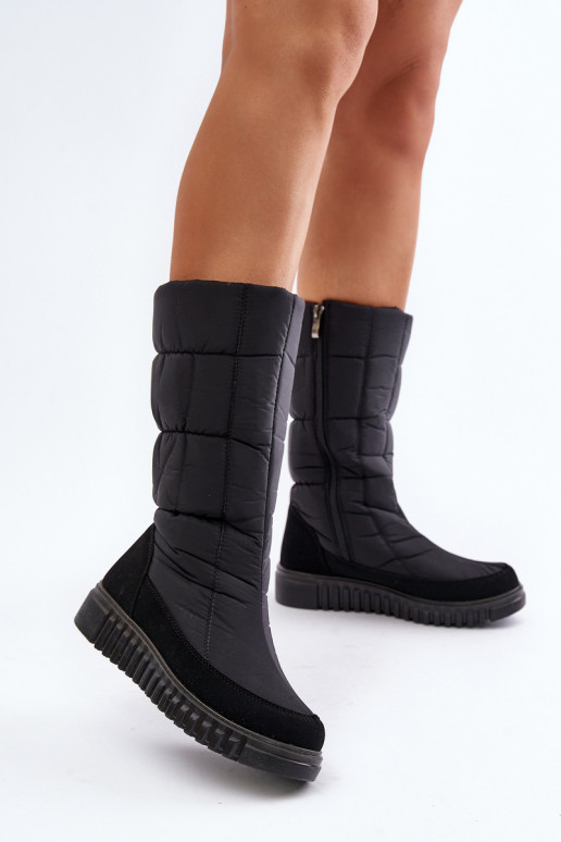 Schneestiefel Feminin Zum Schloss Progress PROGJ-24-144 schZuarze Farbe