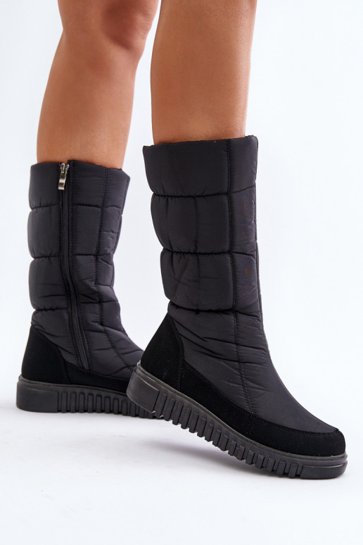 Schneestiefel Feminin Zum Schloss Progress PROGJ-24-144 schZuarze Farbe Schneestiefel Feminin Zum Schloss Progress PROGJ-24-144 schZuarze Farbe