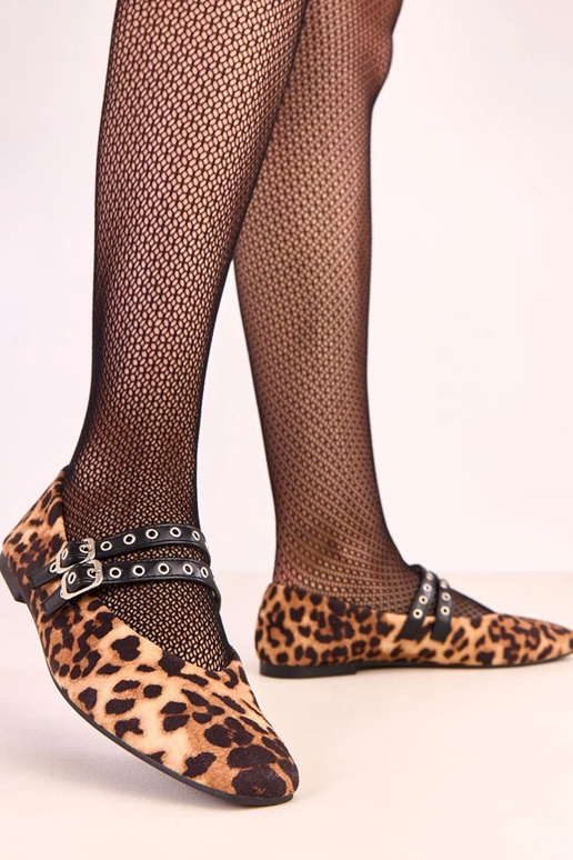 Leopardprint ballerina's met...