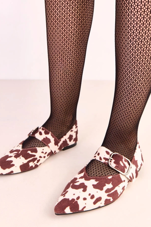 Ballerines brunes avec taches de...