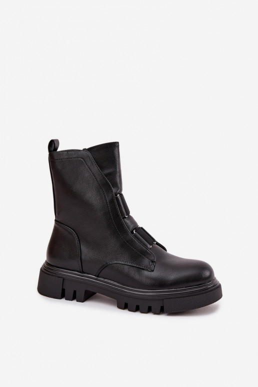 réchauffer Bottines de travail Féminin Au Château Eko Peau couleur noire Il fautilyra réchauffer Bottines de travail Féminin Au Château Eko Peau couleur noire Il fautilyra