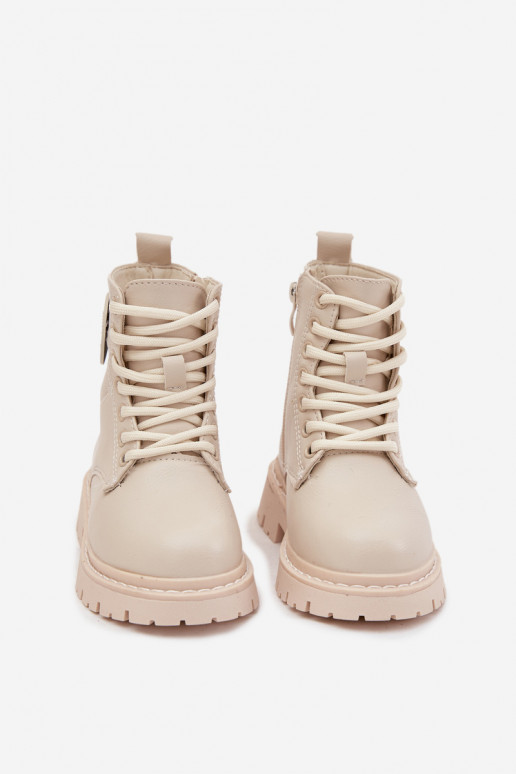 Stiefel Kindisch sich Zuarm laufen mit Fell innen mit Ornamenten LOVE Beige Rosaira Stiefel Kindisch sich Zuarm laufen mit Fell innen mit Ornamenten LOVE Beige Rosaira