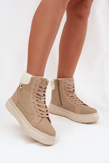 Bottes d hiver Féminin avec échauffement Lee Cooper LCJ-25-01-3736 beige 2