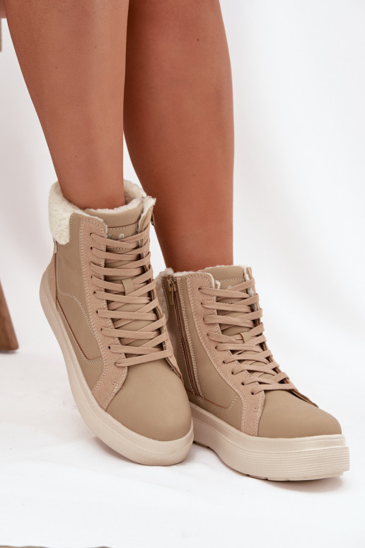 Bottes d hiver Féminin avec échauffement Lee Cooper LCJ-25-01-3736 beige Bottes d hiver Féminin avec échauffement Lee Cooper LCJ-25-01-3736 beige