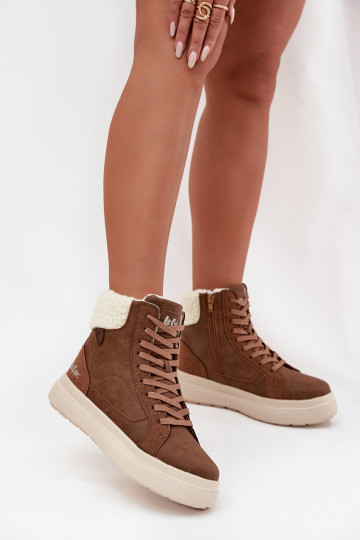 INinterlaarzen Dames met opInarming Lee Cooper LCJ-25-01-3735 bruine kleur
