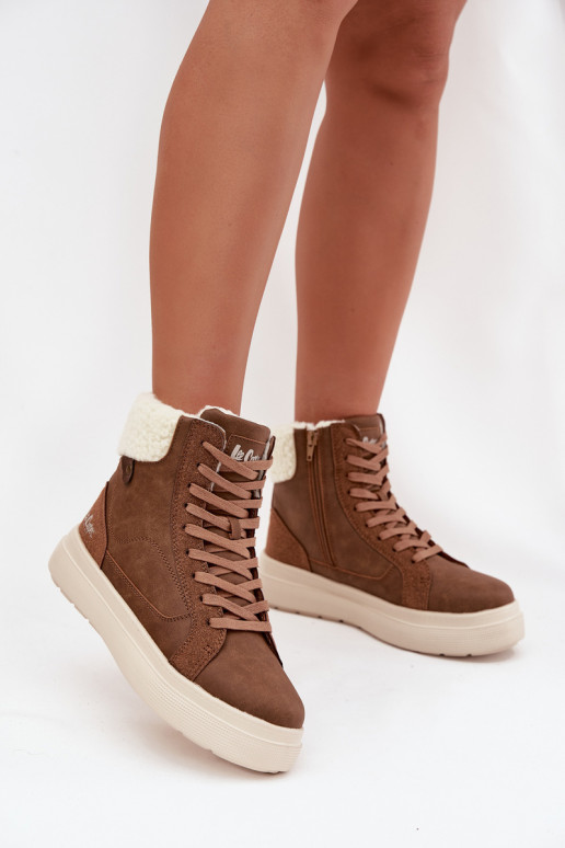 Bottes d hiver Féminin avec échauffement Lee Cooper LCJ-25-01-3735 marron