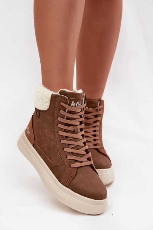 INinterlaarzen Dames met opInarming Lee Cooper LCJ-25-01-3735 bruine kleur