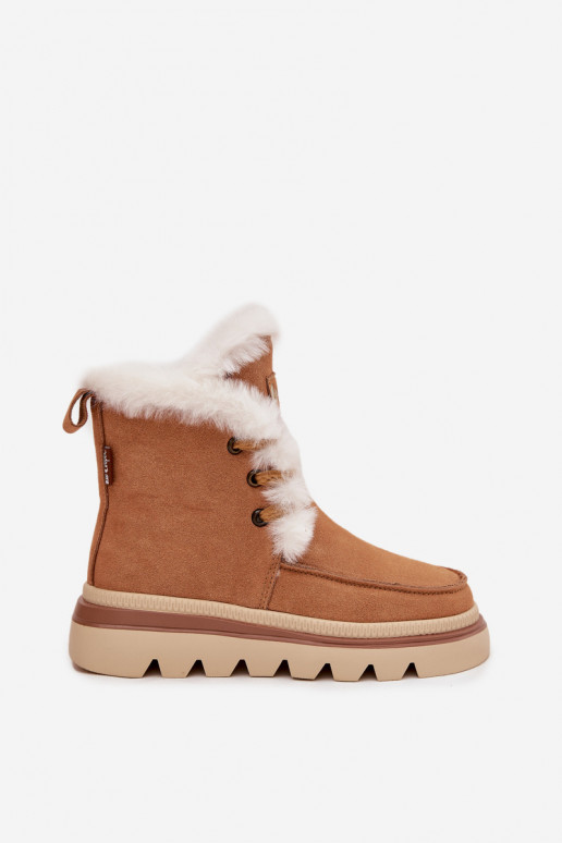 SneeuIn laarzen DamesOpturalnego van suèdeu Lee Cooper LCJ-25-01-3738 bruine kleur