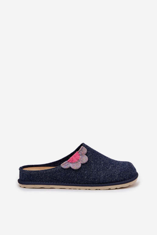 Chaussons Féminin Avec une fleur Inblu CS000043 bleu foncé Chaussons Féminin Avec une fleur Inblu CS000043 bleu foncé