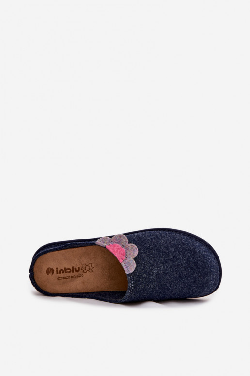Chaussons Féminin Avec une fleur Inblu CS000043 bleu foncé Chaussons Féminin Avec une fleur Inblu CS000043 bleu foncé