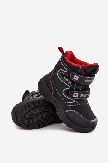 sich Zuarm laufen Schneestiefel für Kinder Schuhe Big Star OO374049 schZuarze Farbe