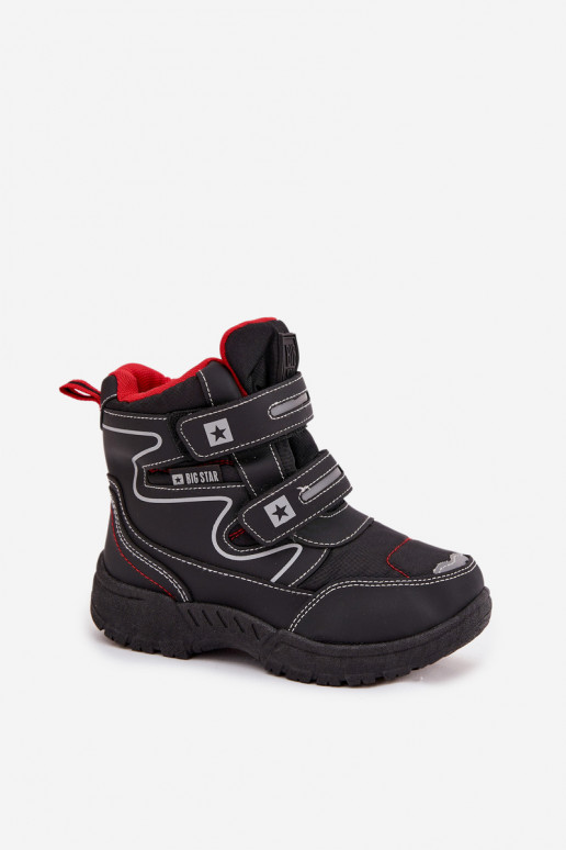 sich Zuarm laufen Schneestiefel für Kinder Schuhe Big Star OO374049 schZuarze Farbe