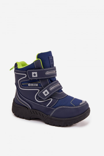 réchauffer Bottes de neige pour enfants chaussures Big Star OO374048 bleu foncé 2