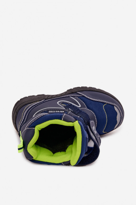 réchauffer Bottes de neige pour enfants chaussures Big Star OO374048 bleu foncé