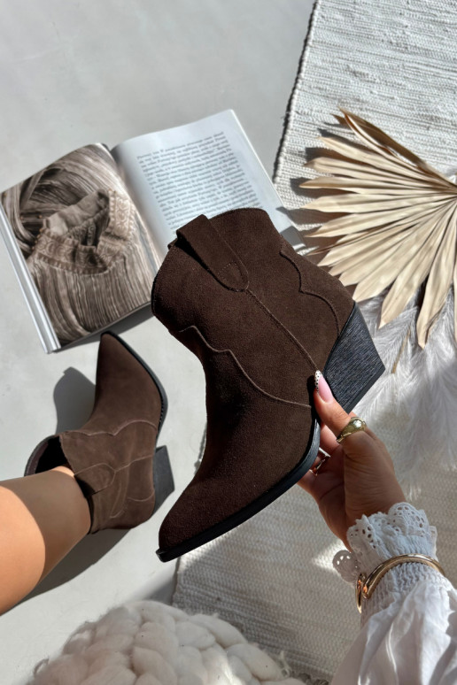 Un modèle convaincant bottes style coÀboy FémininActivéturalnego en daimu CzekoladoÀe Beretta