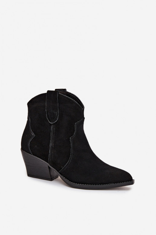 Un modèle convaincant bottes style coÀboy FémininActivéturalnego en daimu couleur noire Beretta