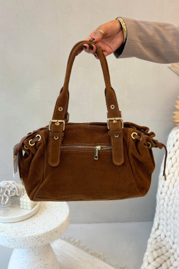 Suède tas bruin Ovelia